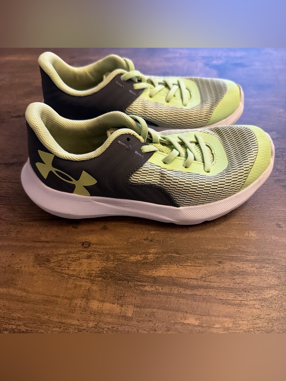 Under Armour Kids' Lime Green and Black Athletic Sneakers